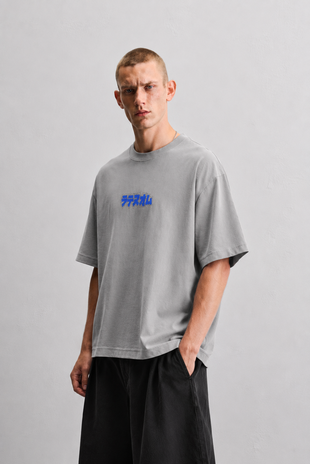 LATENUOM Motion Tee Gray (Box fit )