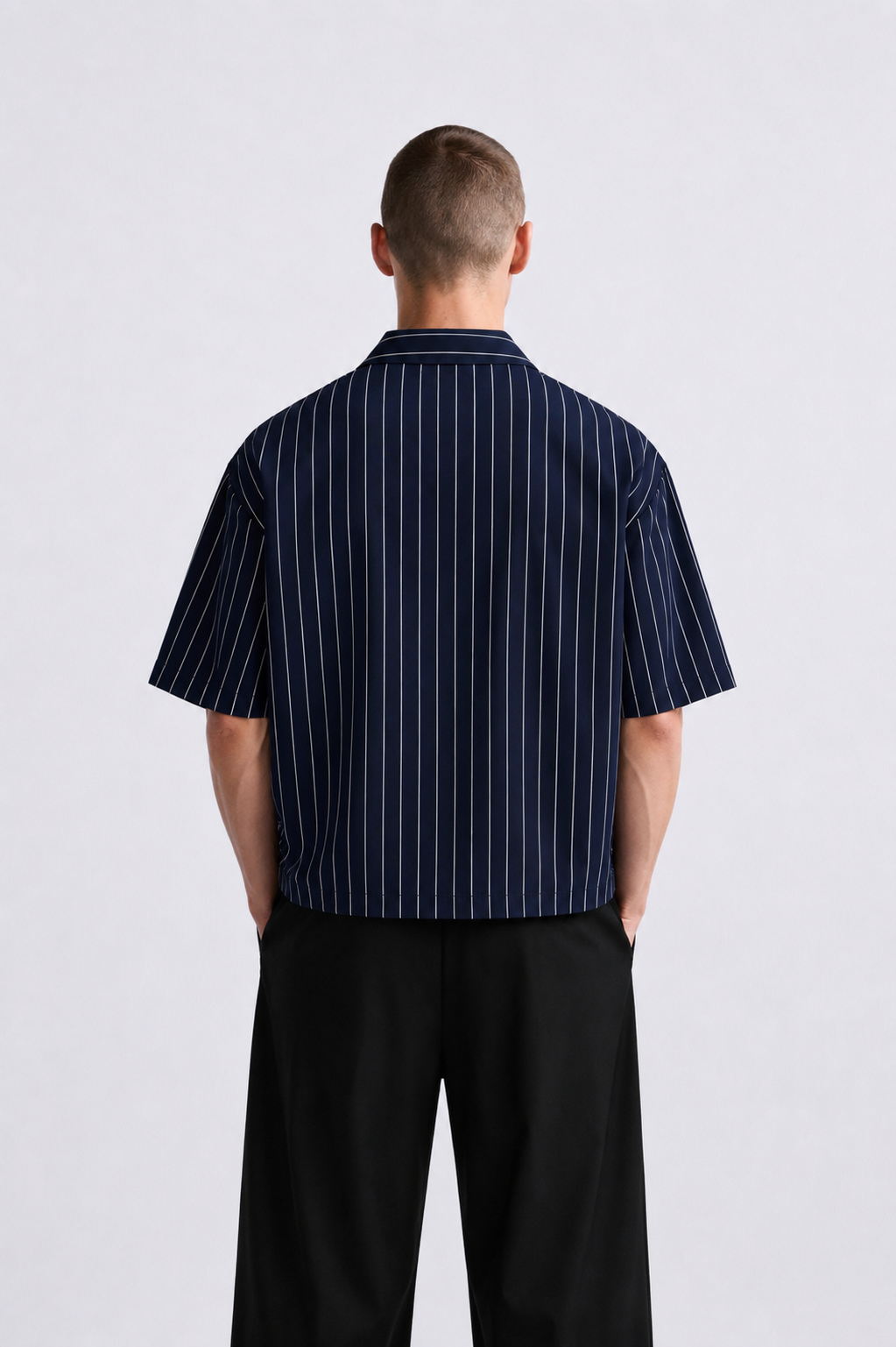 LATENUOM ELEVATE Box Fit Shirt Navy
