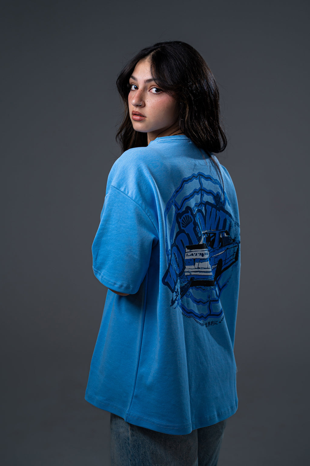 TEES LATENUOM Wild Driving Baby blue