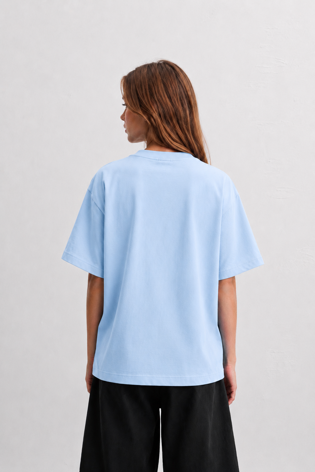 LATENOOM – Shadow Star Tee baby blue (Box Fit )