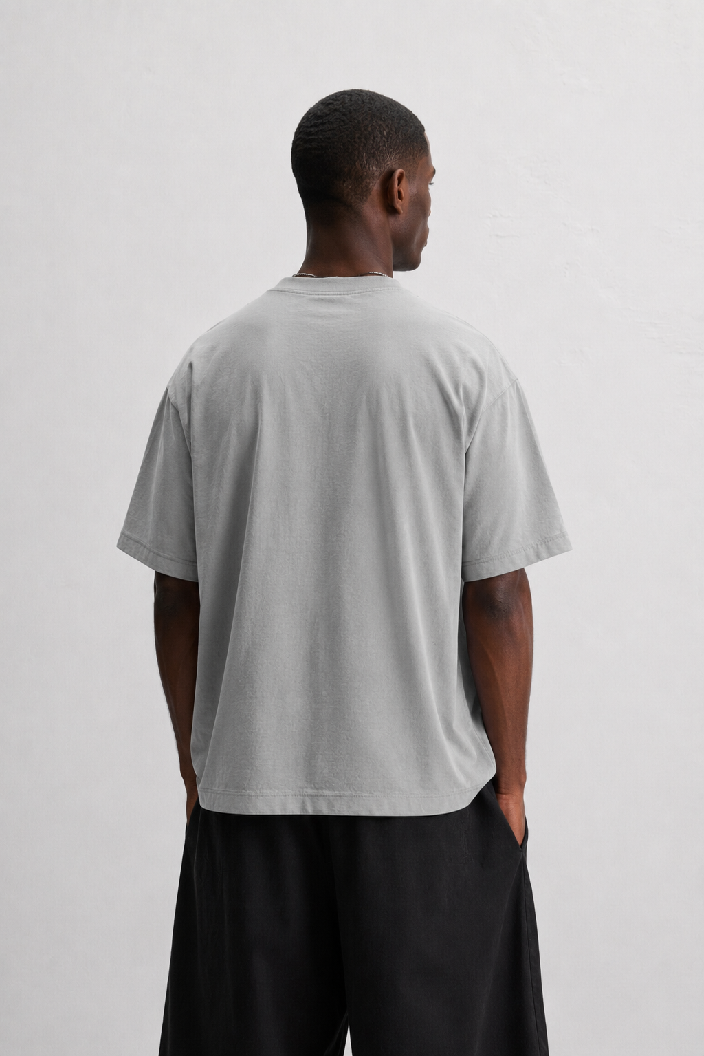 LATENOOM – Shadow Star Tee Gray  (Box Fit)