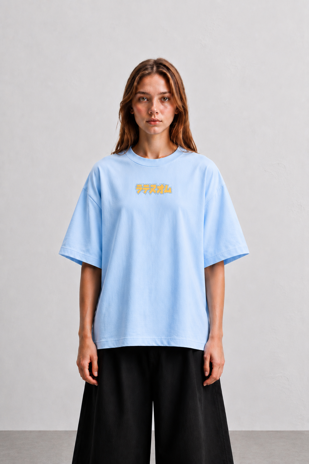 LATENUOM Motion Tee baby blue (Box fit )