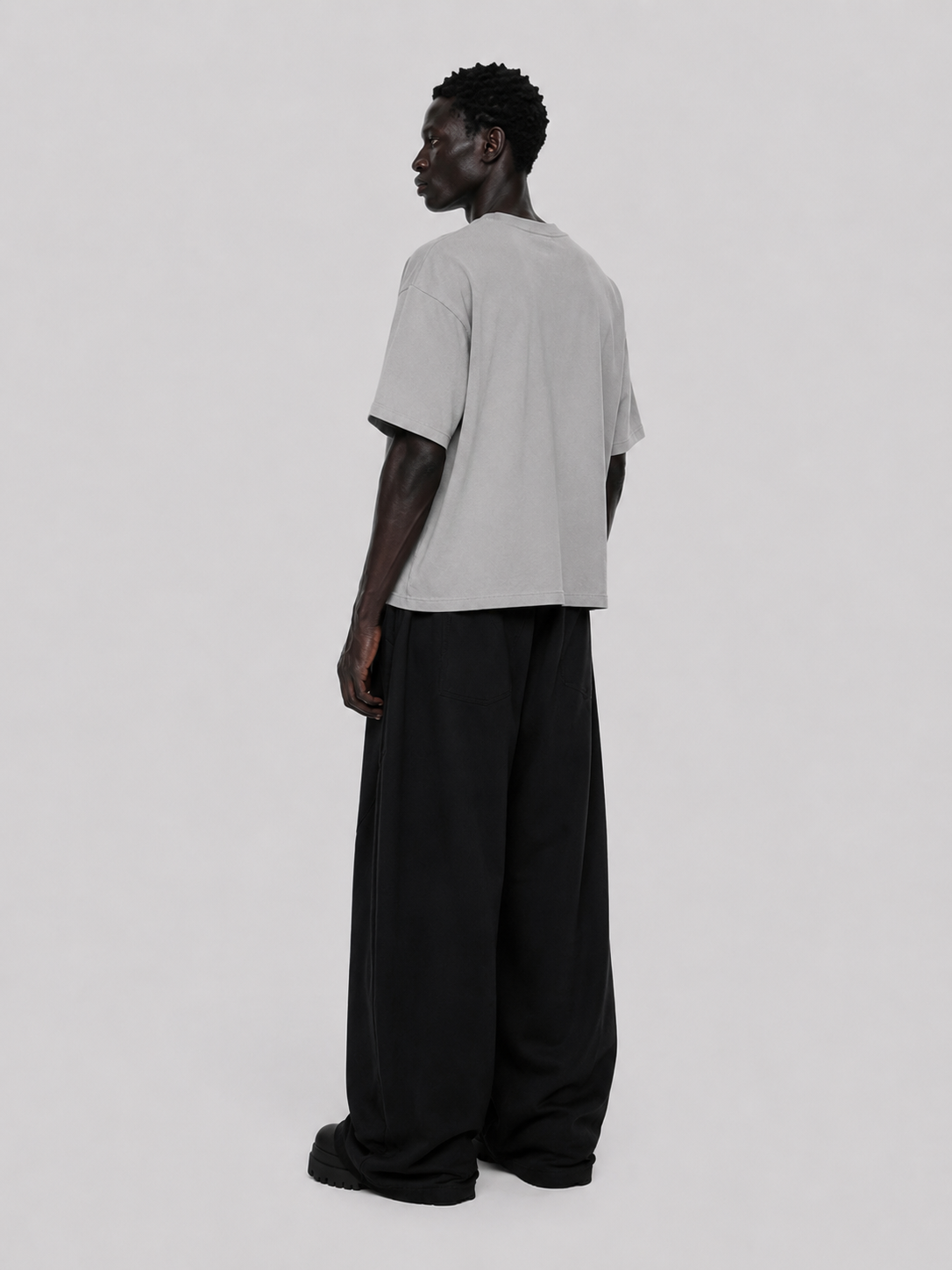 LATENUOM SHADOW BAGGY PANTS Gray