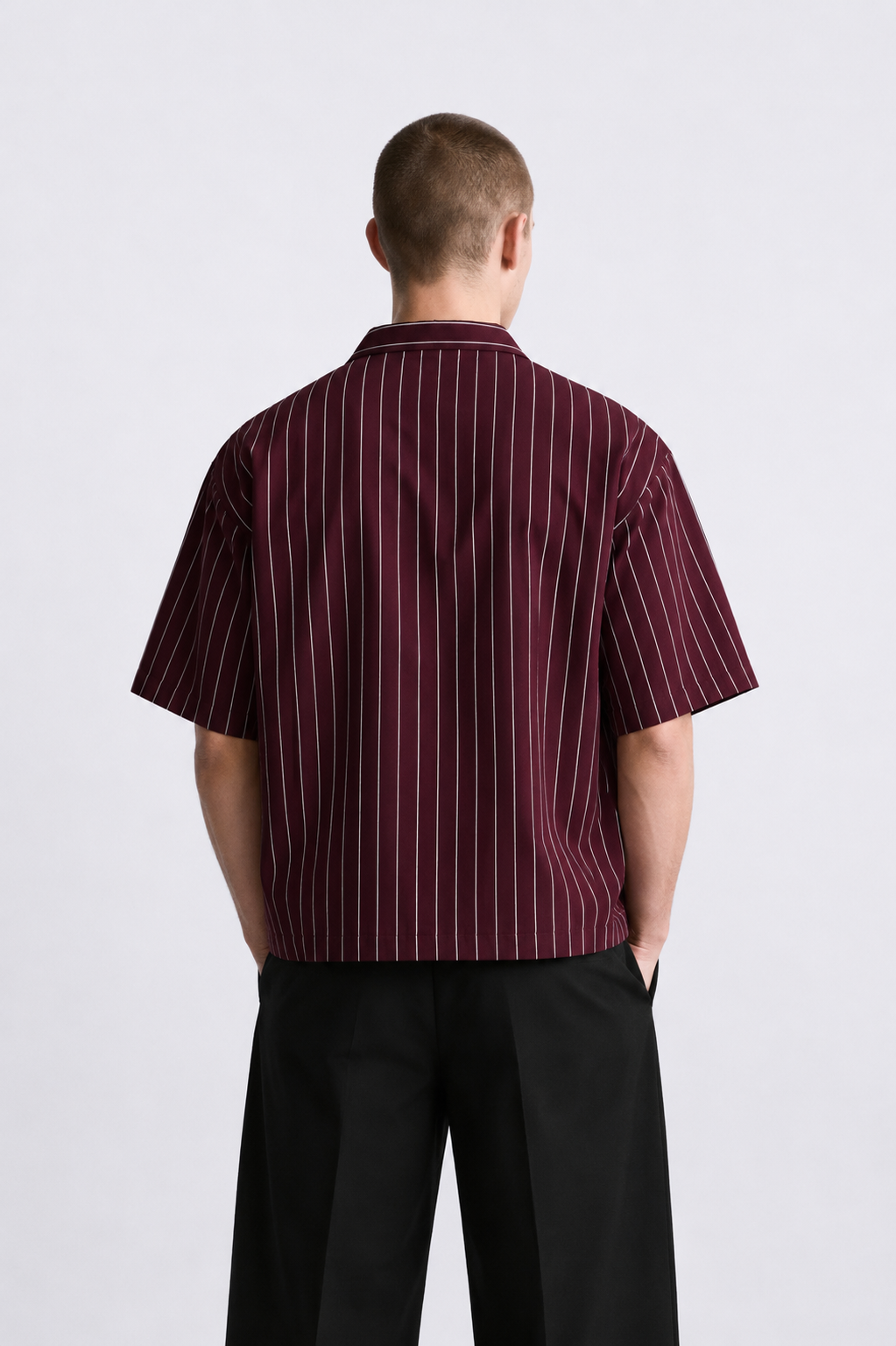 LATENUOM ELEVATE Box Fit Shirt Burgundy