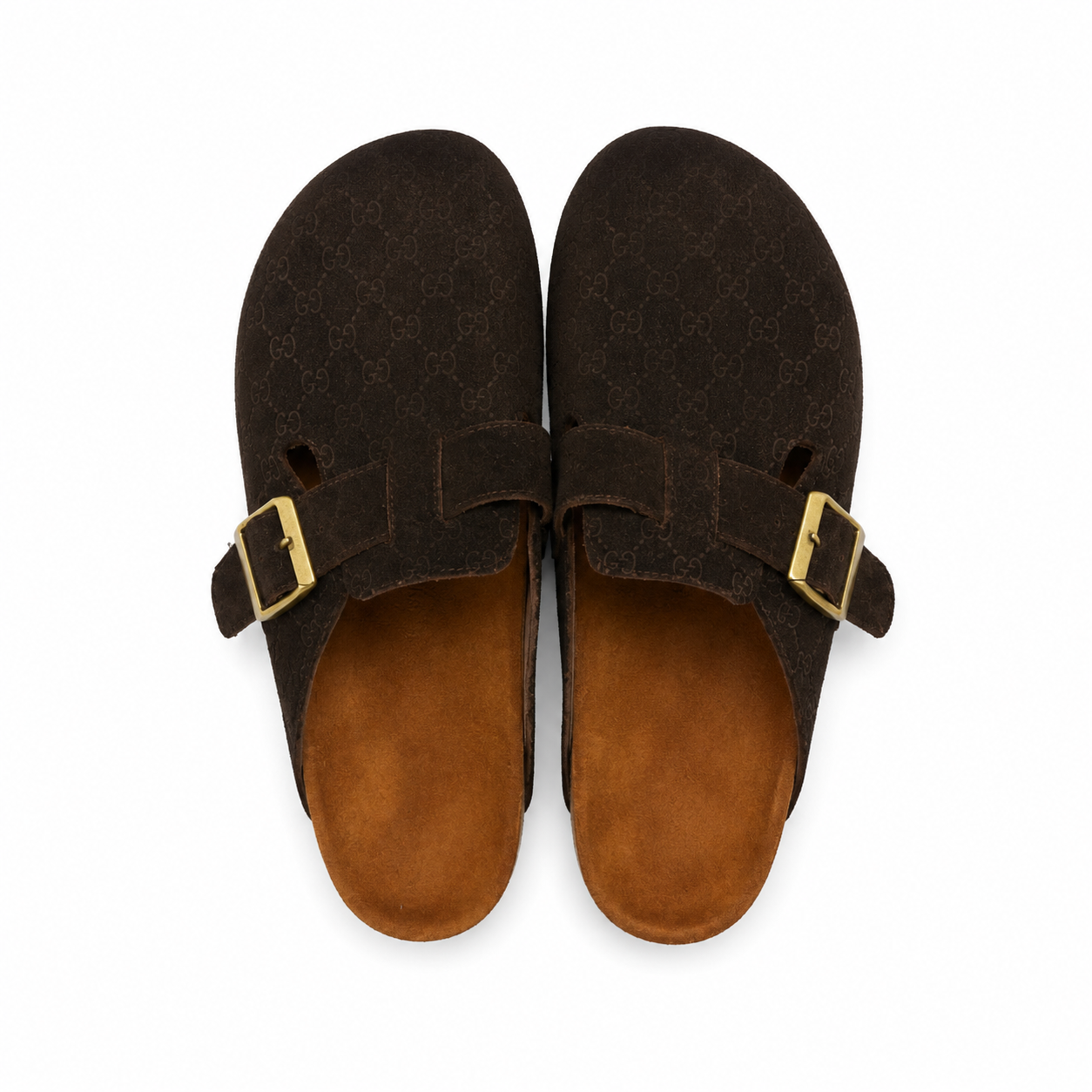 MONOGRAM CLOGS – DARK BROWN