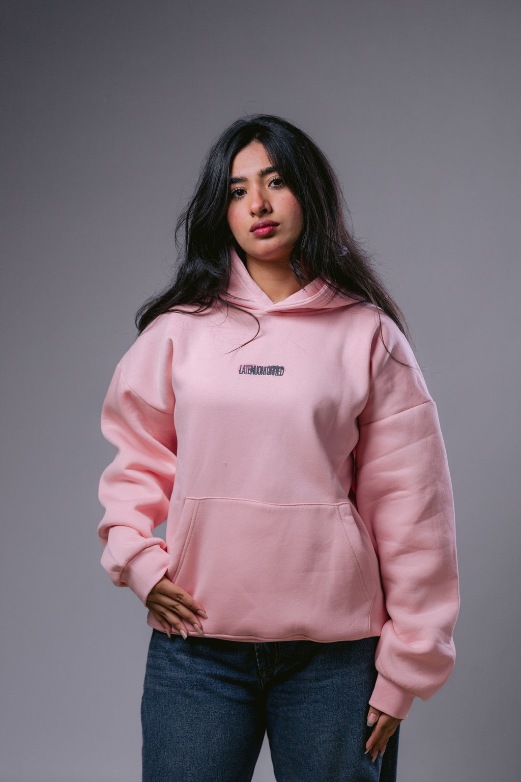 PINK LATENUOM SS26 Hoodie with an oversized