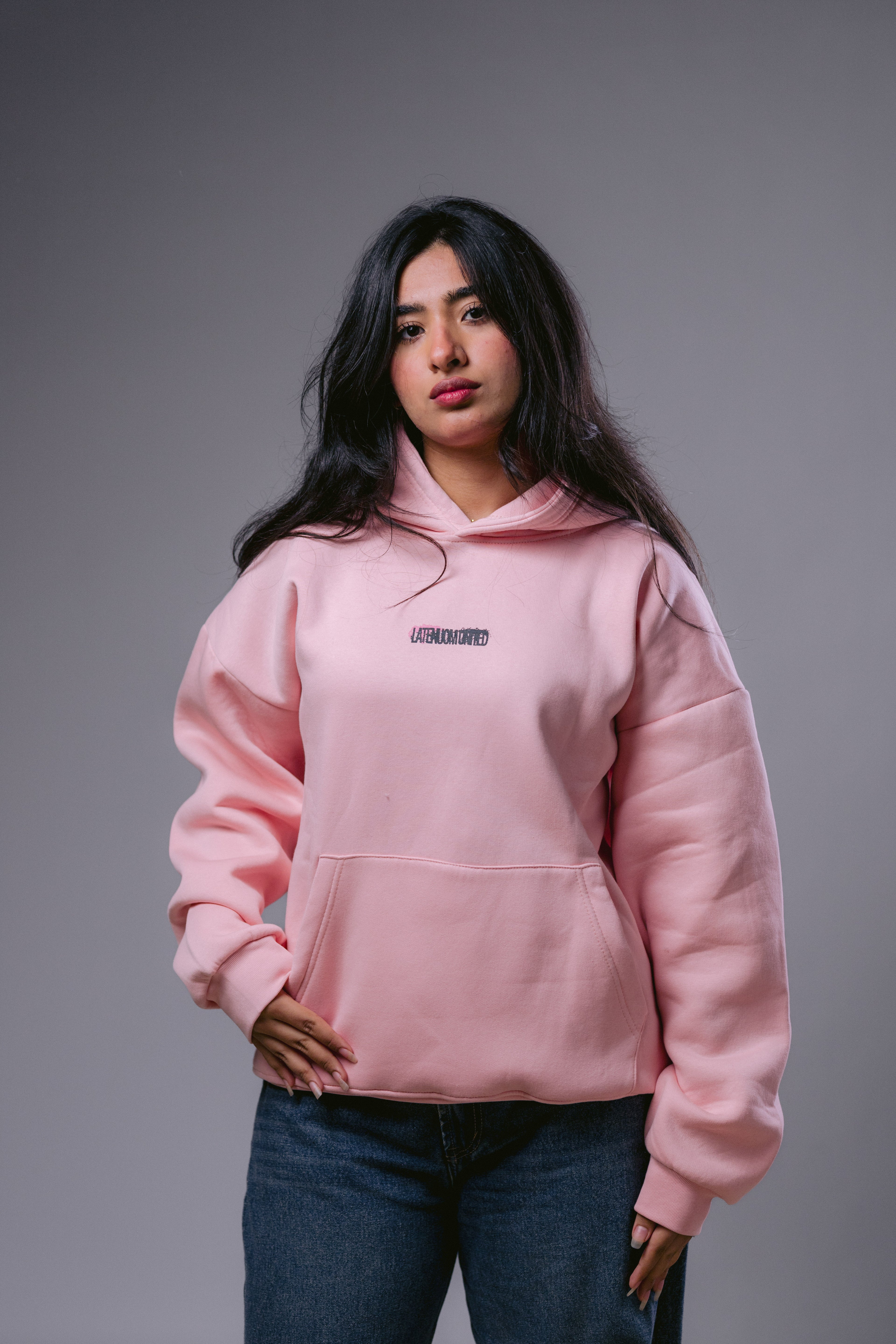 PINK LATENUOM SS26 Hoodie with an oversized