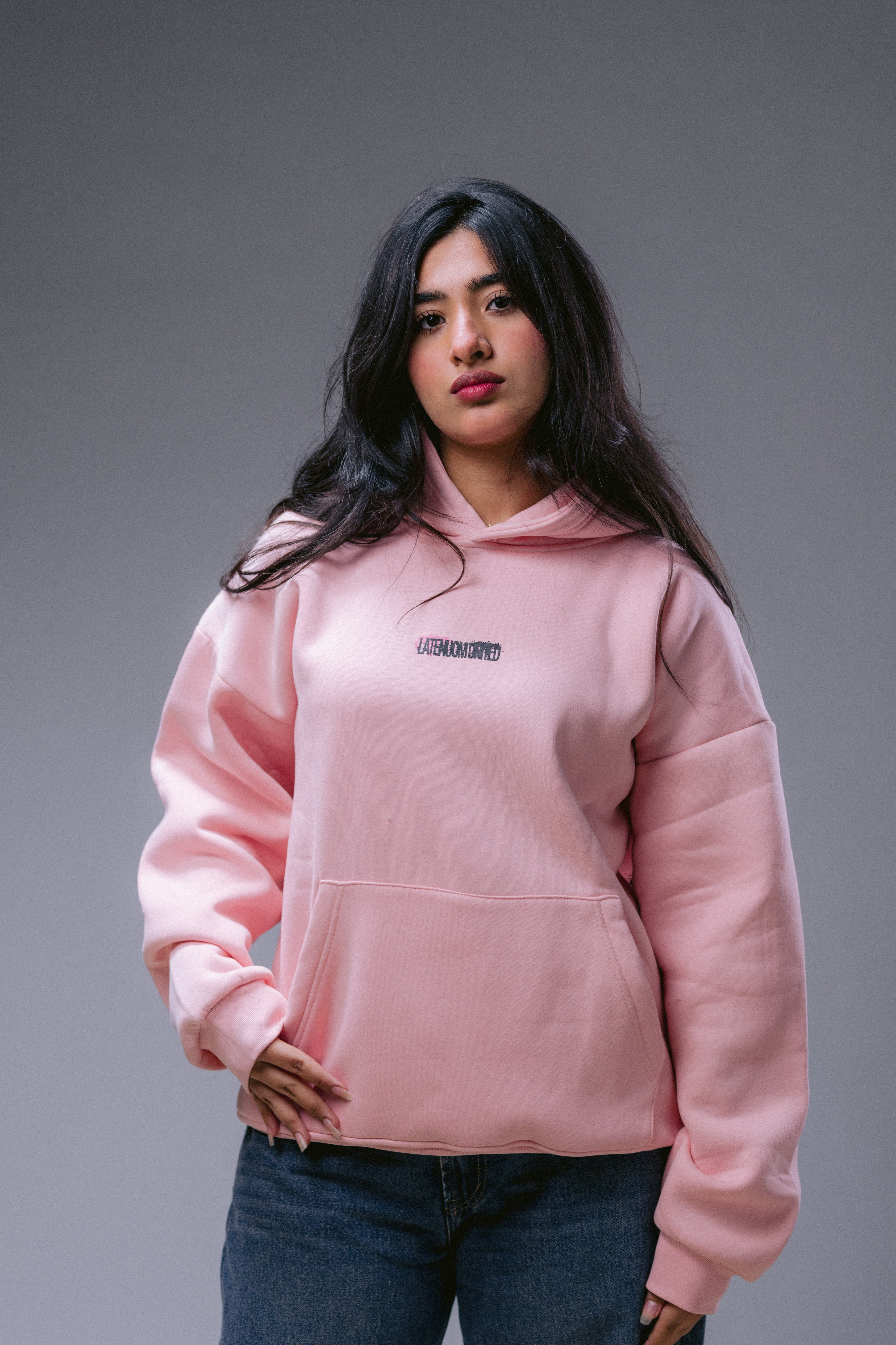 PINK LATENUOM SS26 Hoodie with an oversized