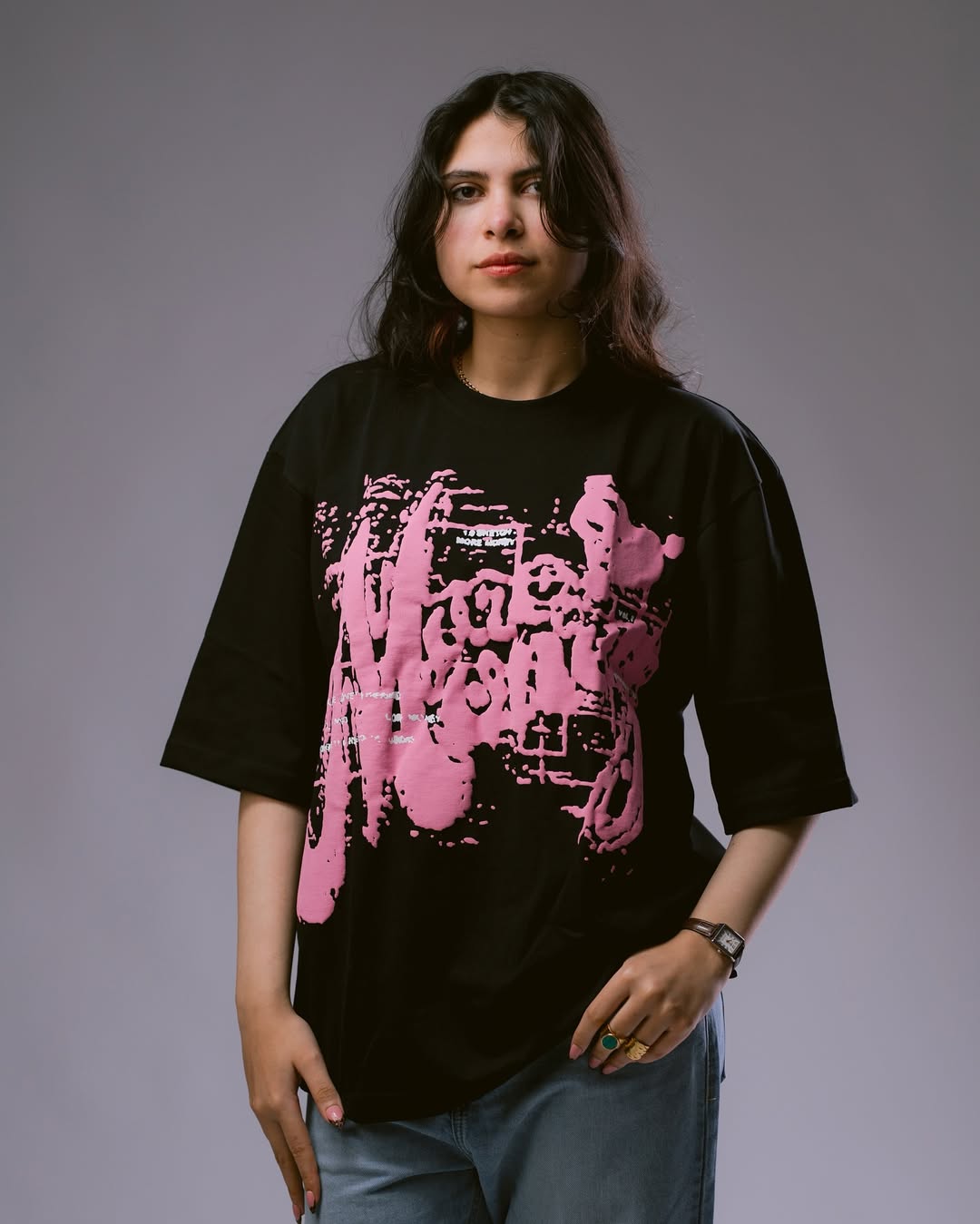 Pink Chaos Oversized Tee