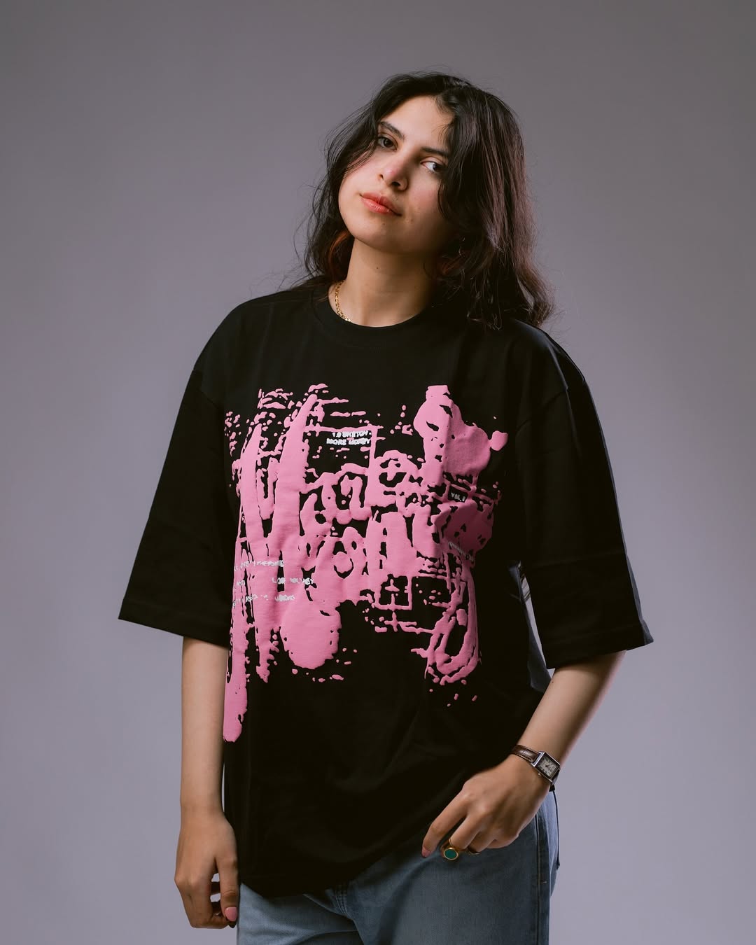 Pink Chaos Oversized Tee